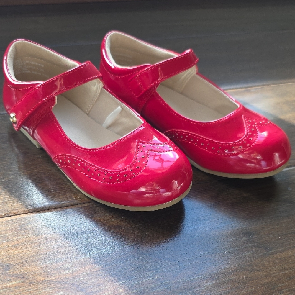 Gymboree Shiny Red Kids Dress Shoes NEW